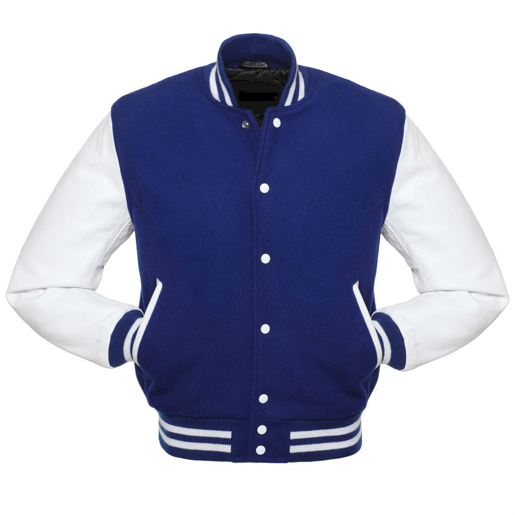 Premium Navy Blue Wool Varsity Jacket for Men – Classic Letterman Style | Winter Warm College Bomber Jacket