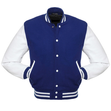 Premium Navy Blue Wool Varsity Jacket for Men – Classic Letterman Style | Winter Warm College Bomber Jacket