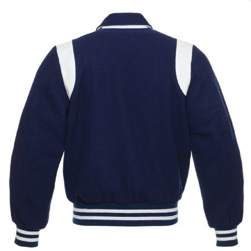 Premium Navy Wool Varsity Jacket – Winter Letterman Bomber for Men & Women | Gold Choice Exclusive