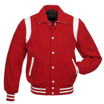 🏆Men’s Red Wool Varsity Baseball Jacket – USA Stock | Winter Warm College &amp; Streetwear Style