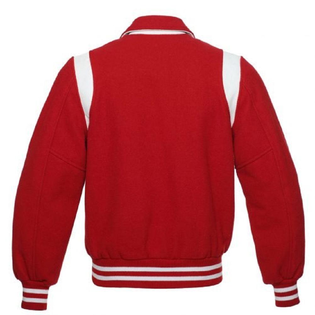 🏆Men’s Red Wool Varsity Baseball Jacket – USA Stock | Winter Warm College &amp; Streetwear Style