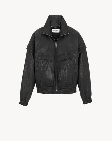 Men’s Grained Lambskin Bomber Jacket – Signature Luxury Edition | Gold Choice Official