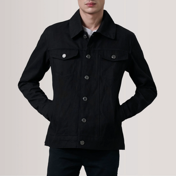 Men’s Conard Black Denim Trucker Jacket