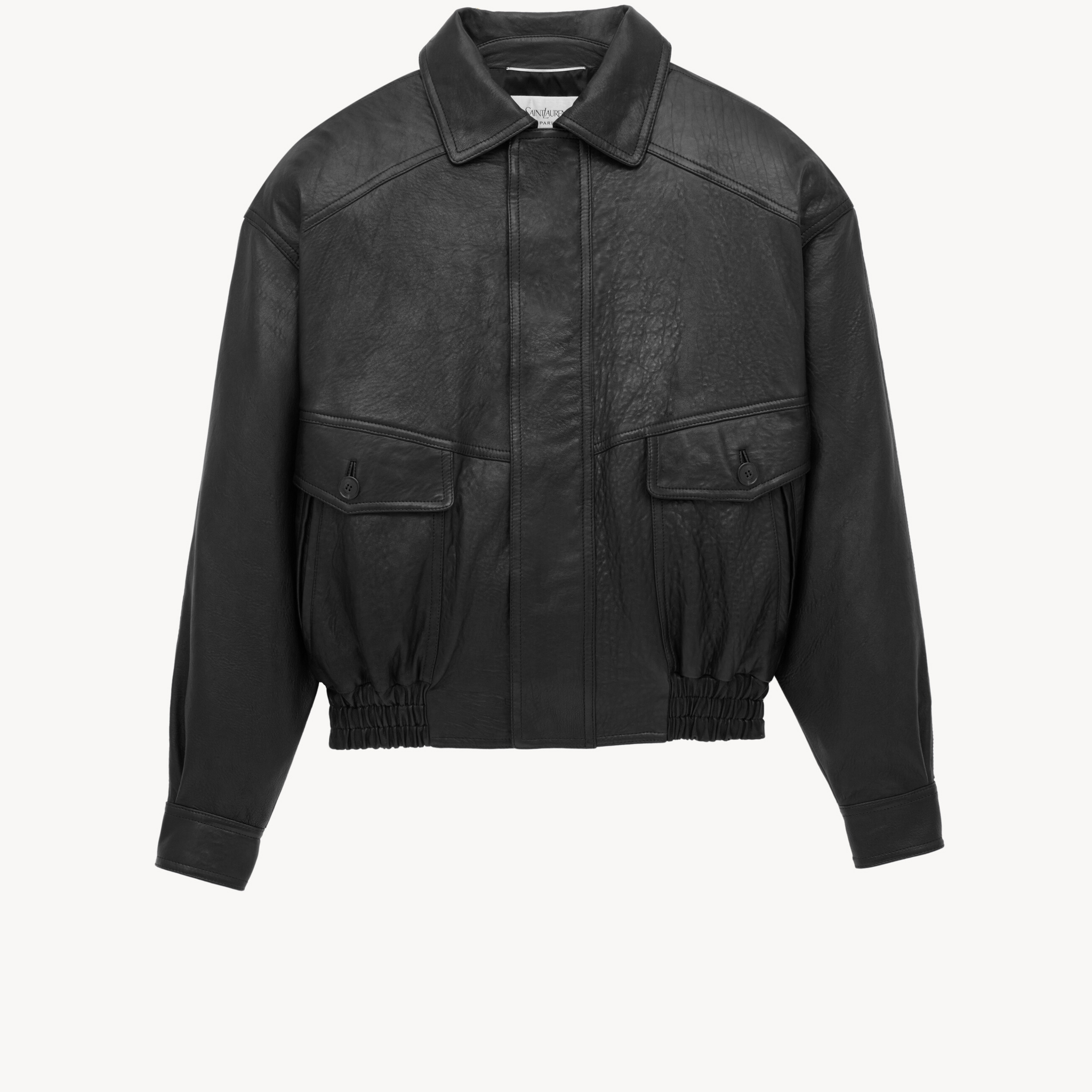 Men’s Bubbled Lambskin Bomber Jacket – Hidden Zip Luxury Leather | Gold Choice Official